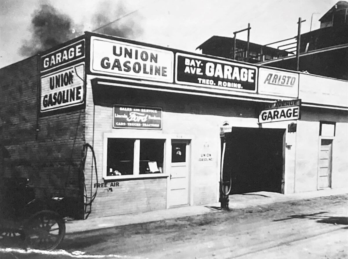 Bay Avenue Garage, seen in this undated photo, opened on the Balboa Peninsula in 1921.