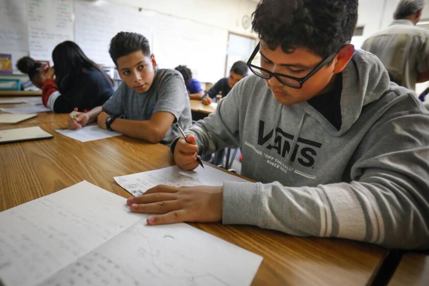 Howard Lipin  U-T Eighth-graders in the San Diego Unified School District had more growth on their national test scores than any other urban school district that participated.