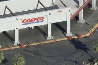 Aerial view of Costco in the City of Industry.