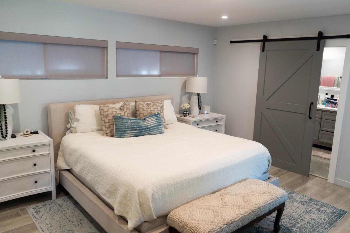 Actor and dancer Heather Morris' tranquil bedroom is the favorite room in her Woodland Hills home.