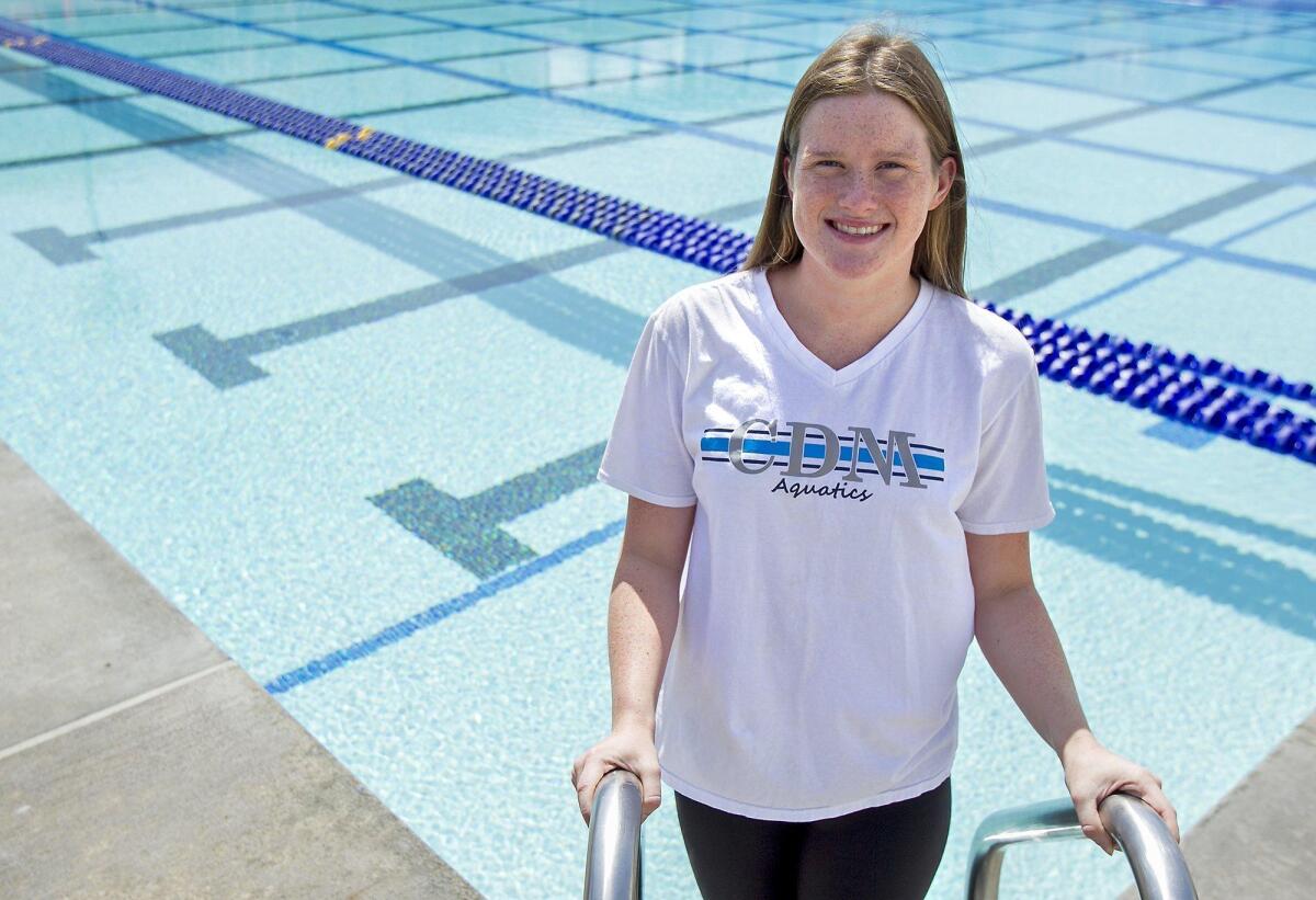 Eva Merrell won the 100-yard backstroke at the CIF Southern Section Division 1 finals in 2015 when she was a freshman for Corona del Mar High. She has enrolled for her junior year at Crean Lutheran in Irvine.