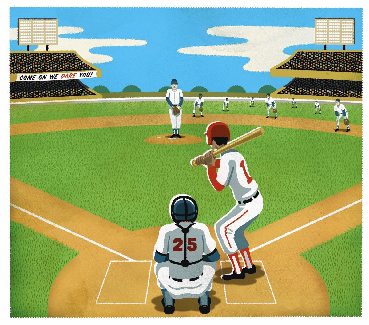 Illustration on baseball defensive shifts.