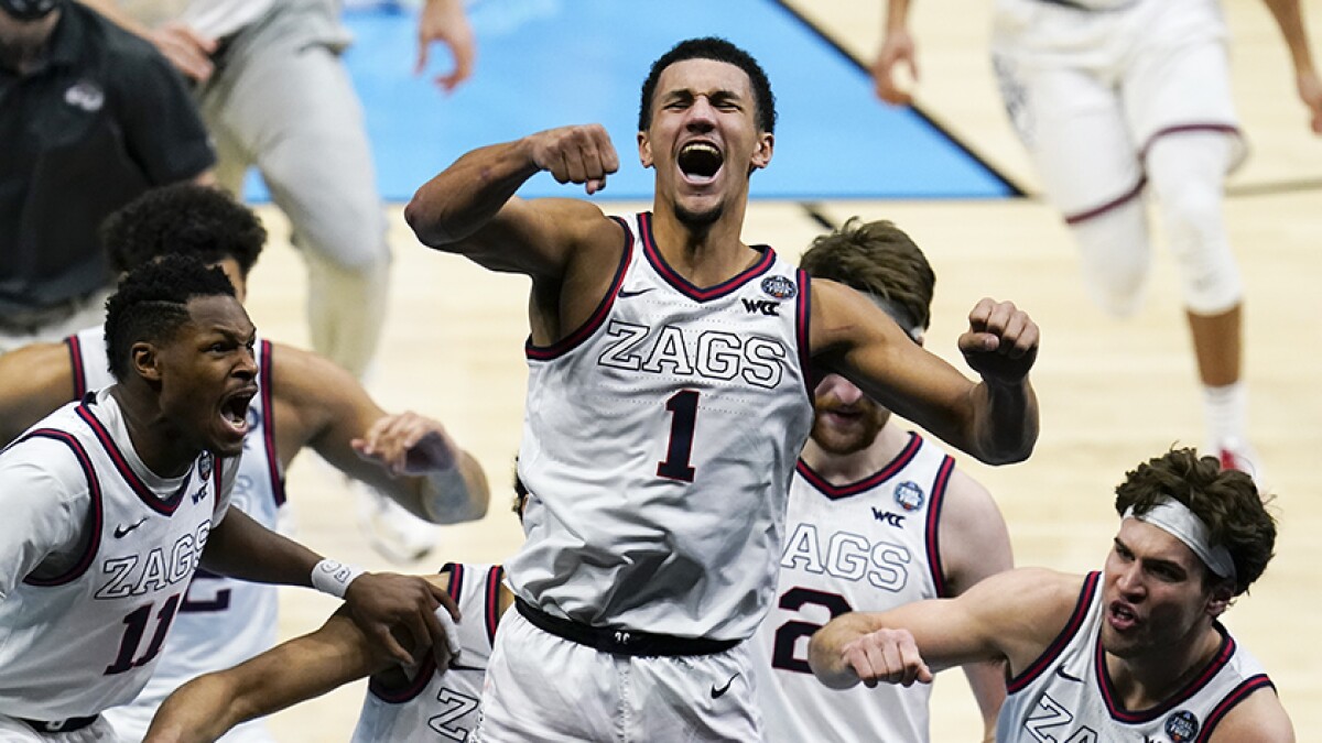 Jim Nantz: GOAT view of Jalen Suggs' UCLA-killing shot - Los ...