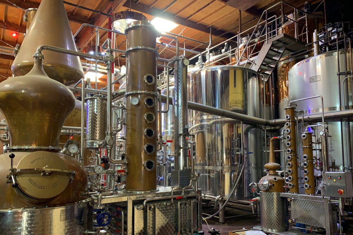 Equipment at LA Distillery.