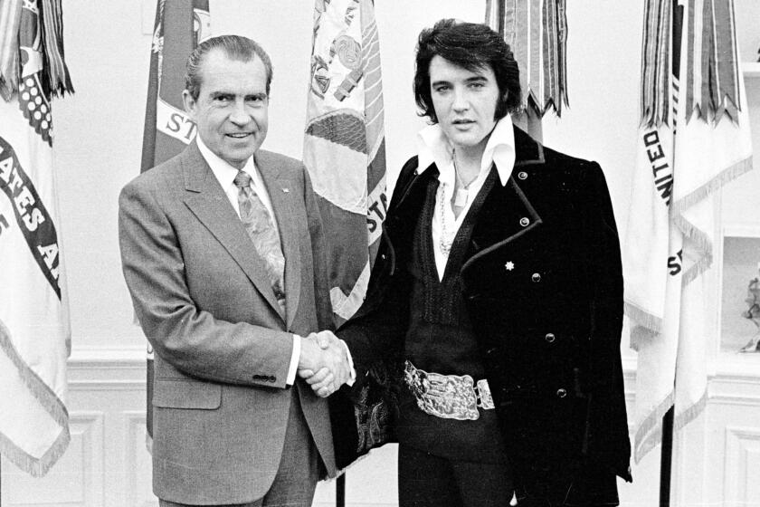 President Nixon's meeting with Elvis Presley on Dec. 21, 1970, at the White House is the inspiration for the film "Elvis & Nixon."