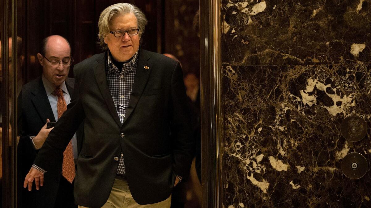 Stephen K. Bannon at Trump Tower in New York.