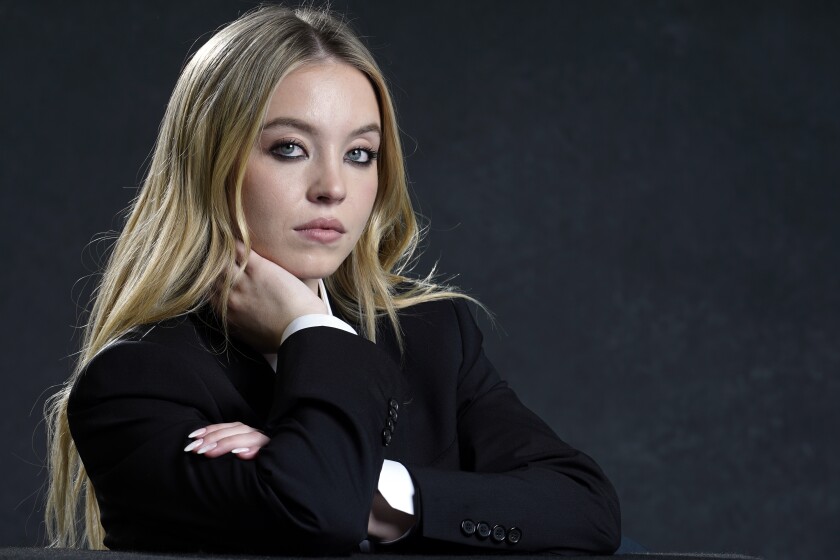 Sydney Sweeney poses for a portrait in Los Angeles on Dec. 8, 2021. Sweeney was named one of eight breakthrough entertainers of the year by the Associated Press. (AP Photo/Marcio Jose Sanchez)
