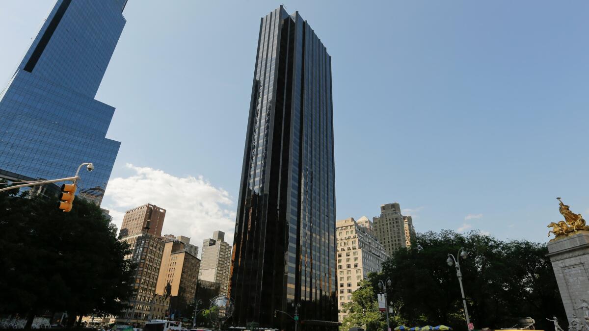 The Trump International Hotel & Tower in New York City.