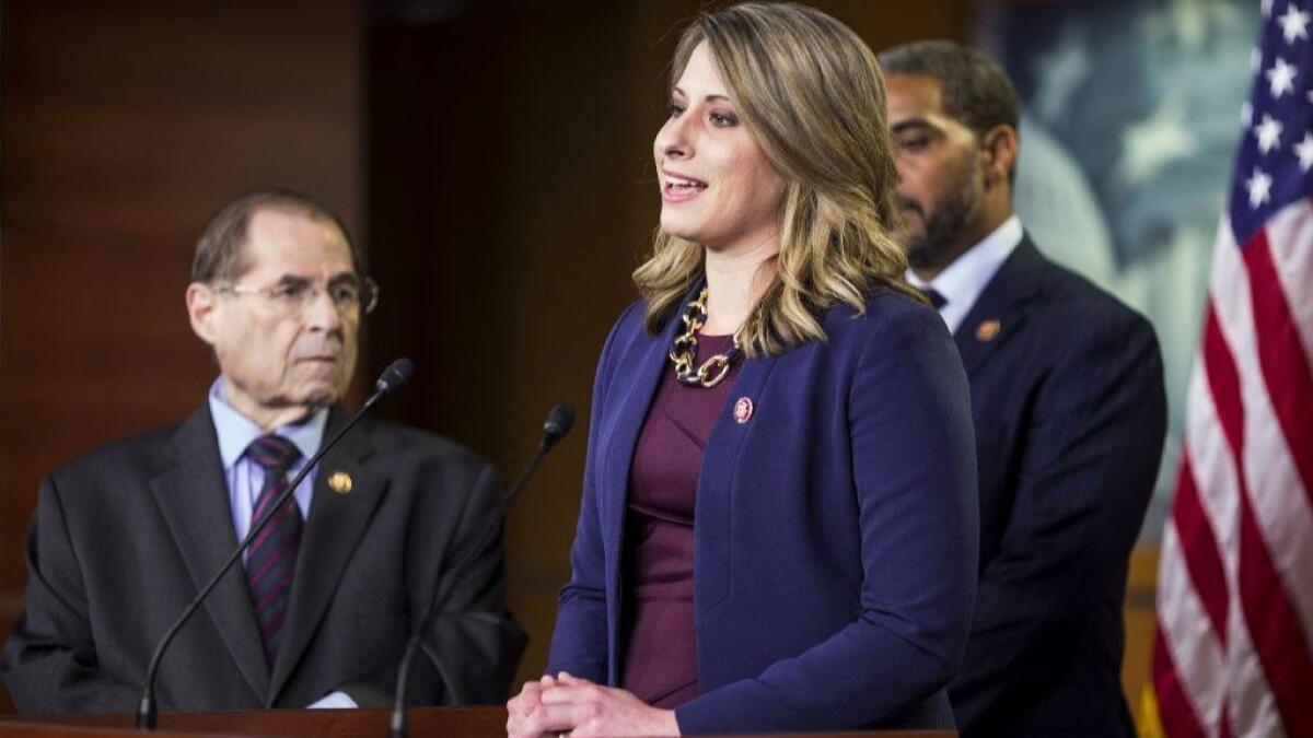 Rep. Katie Hill (D-Agua Dulce) in Washington this month.