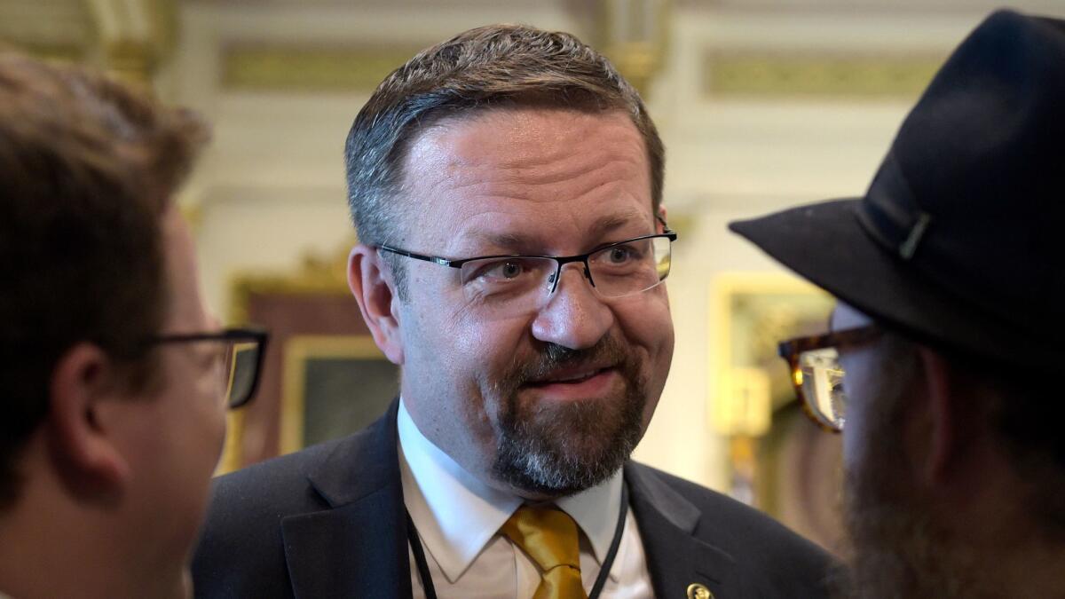 Sebastian Gorka at a White House ceremony on May 2 commemorating Israeli Independence Day.