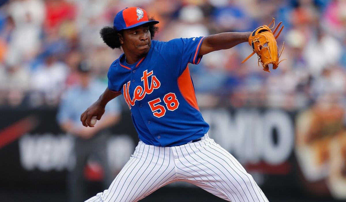 Mets pitcher Jenrry Mejia works against the Tigers during an exhibition game on March 6 in Port St. Lucie, Fla.