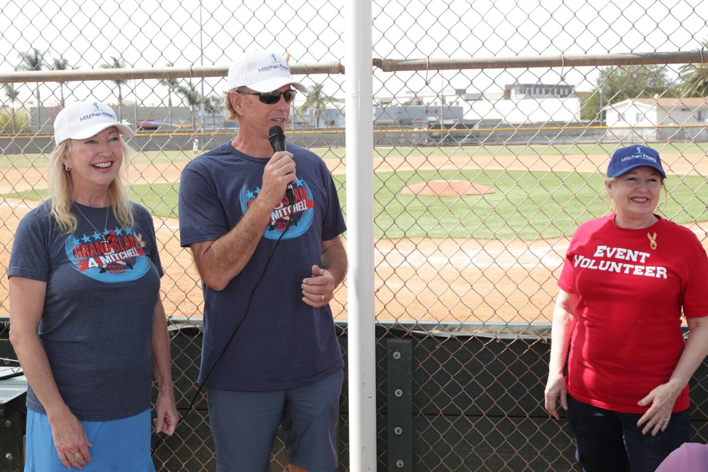 Mitchell Thorp Foundation co-founders Beth and Brad Thorp speak at the opening ceremonies