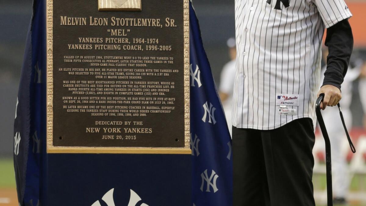 Yanks honor Randolph, surprise Stottlemyre on Old-Timers Day