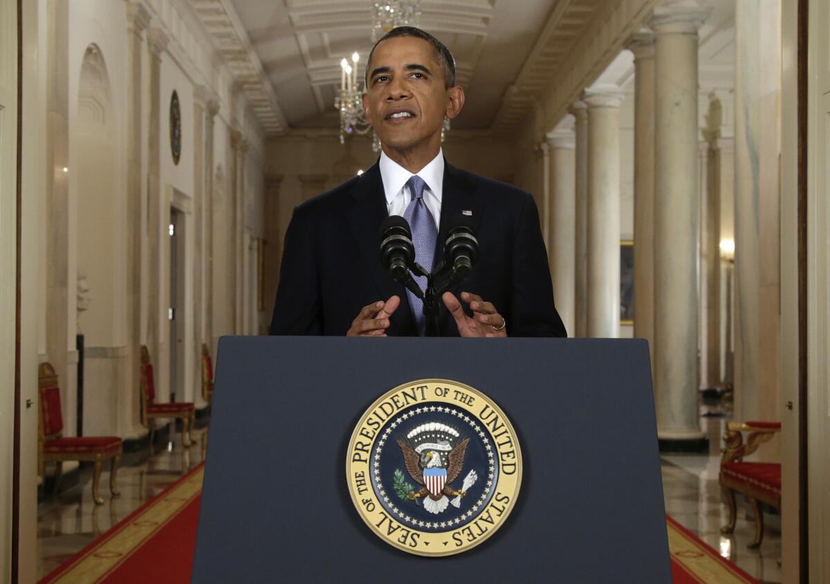 President Obama addresses the nation Tuesday on Syria.