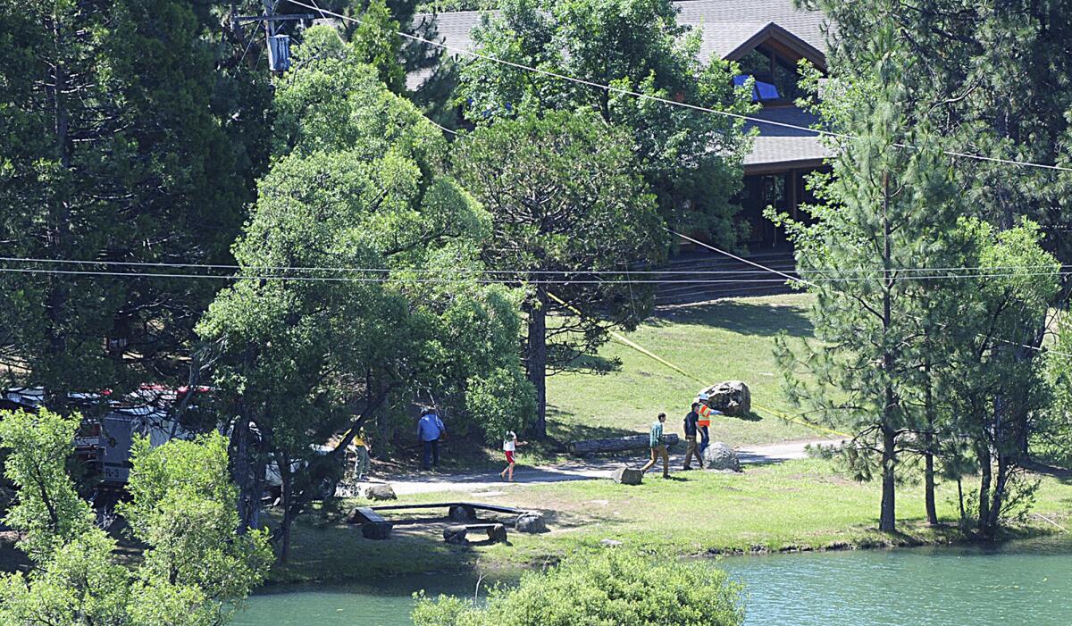 Camp Tawonga, a youth camp outside of Yosemite National Park, is shown. A camp staffer died and several others were injured when an oak tree fell at the camp.