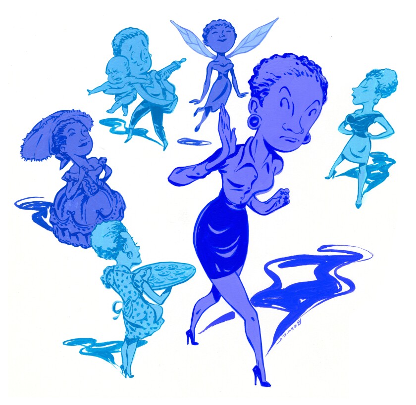 Illustration of female characters