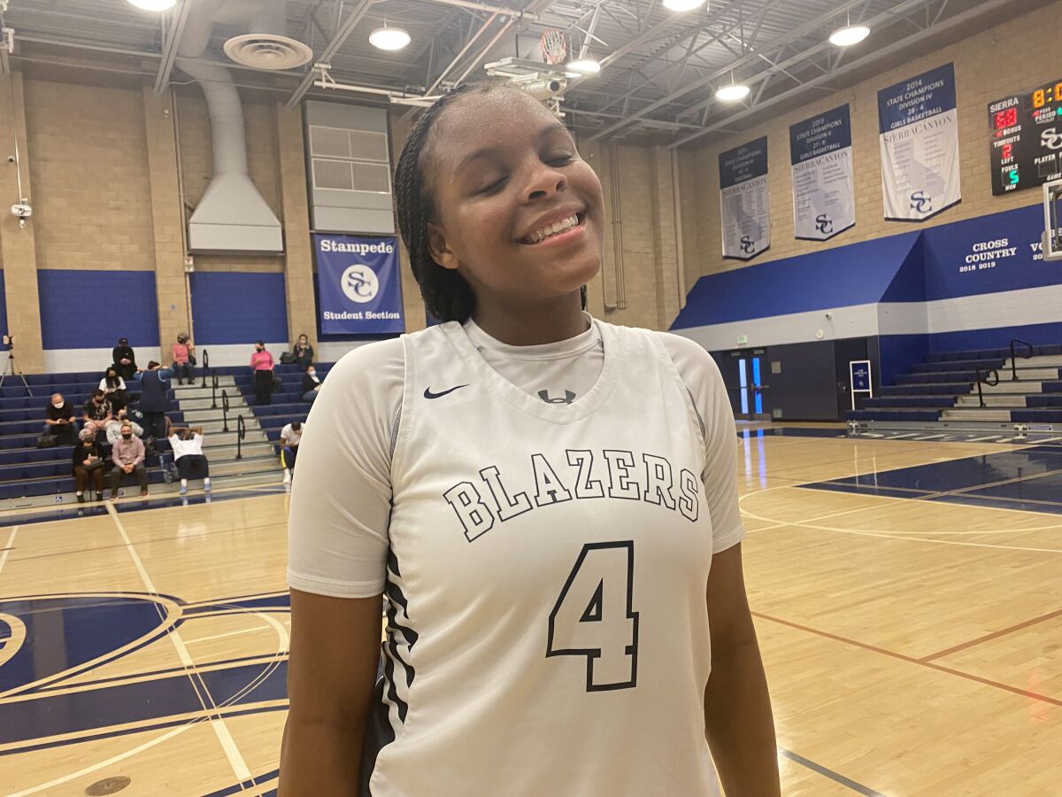 MacKenly Randolph of No. 2 Sierra Canyon poses for a photo.