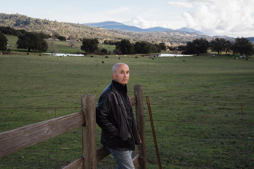 Don Winslow photographed near his home in Julian in San Diego's North County.