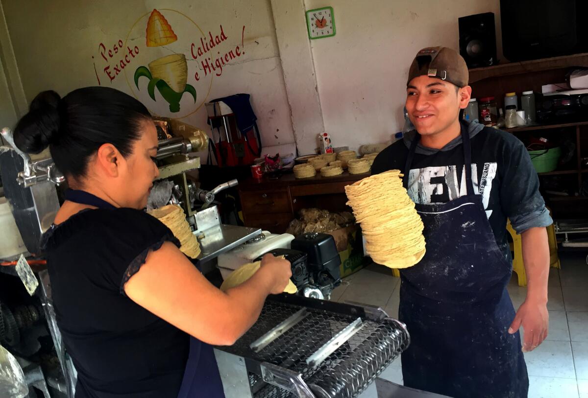 Tortilleria owner Sophia Cruz, left, has refused to take assistance from a local political candidate in exchange for free advertising.