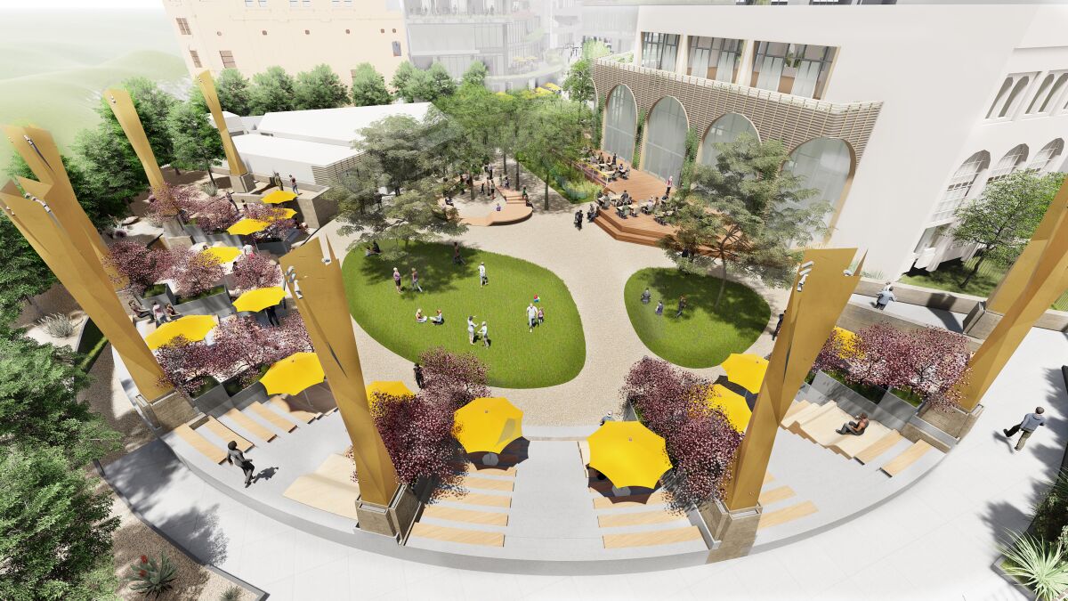 Conceptual rendering of Horton Plaza Park