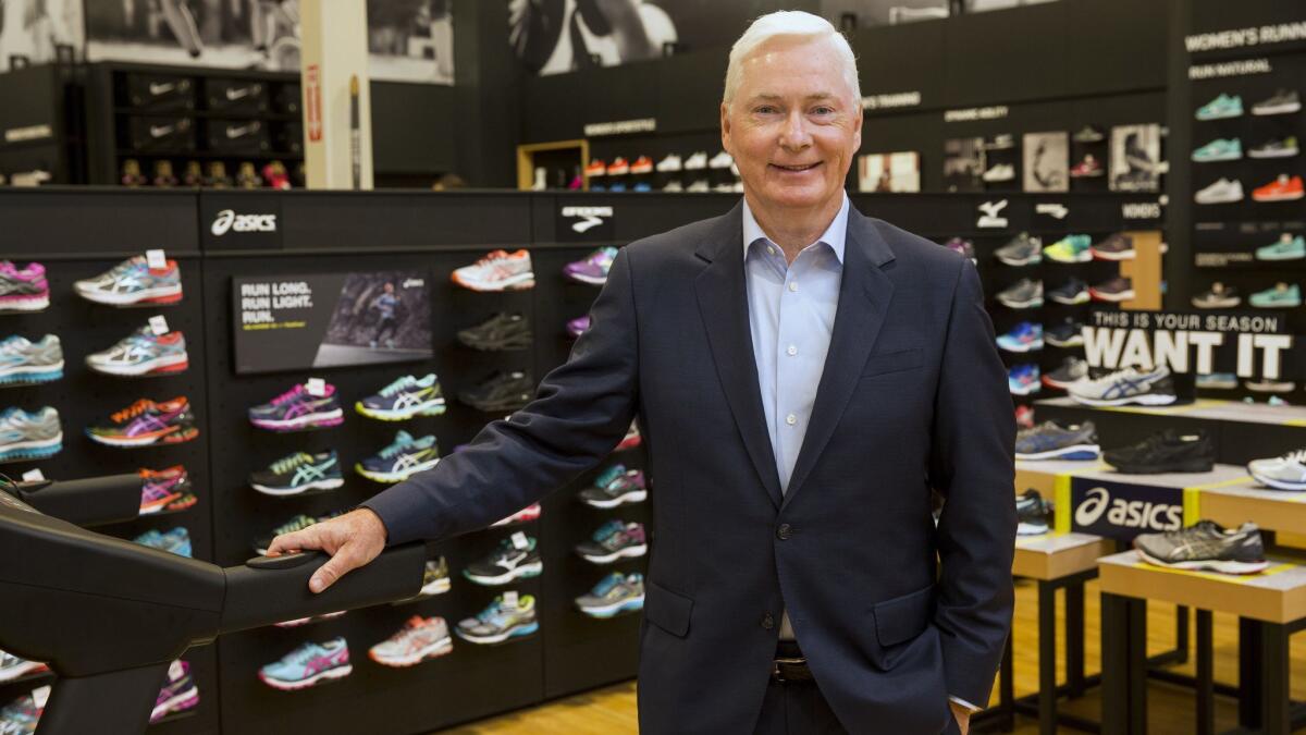 Edward Stack, chief executive of Dick's Sporting Goods, visits a new store at the Baybrook Mall in Houston in October 2016.