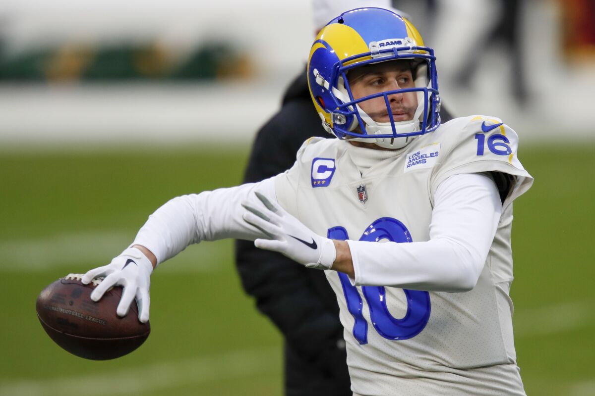 Snead echoes McVay's uncertainty on Goff's future with Rams - The San Diego  Union-Tribune