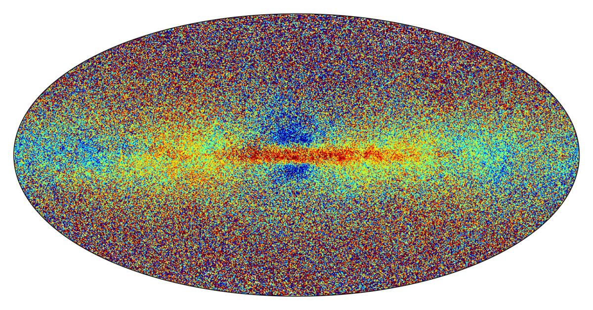  una muestra de las estrellas de la Vía Láctea como parte de los datos recopilados por su misión Gaia.