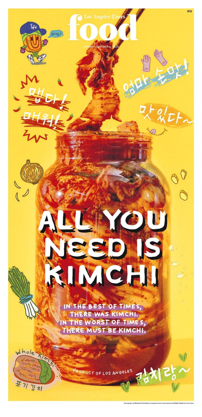 Los Angeles Times Food section cover, Sunday, Oct. 4, 2020