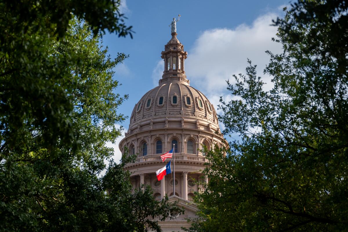 The exterior of the Texas State Capitol
