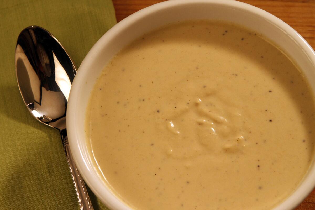 The artichoke soup at Hog's Breath Inn in Carmel is made with sherry. Recipe
