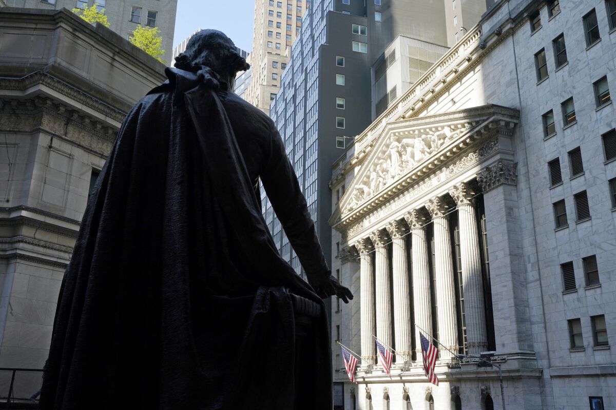 Estatua de George Washington frente a la Bolsa de Valores de Nueva York 