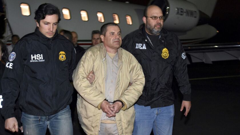 Joaquin "El Chapo" Guzman in custody in New York in 2017.