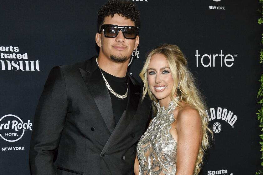 Patrick and Brittany Mahomes attend the Sports Illustrated Swimsuit 60th anniversary 2024 issue release celebration.