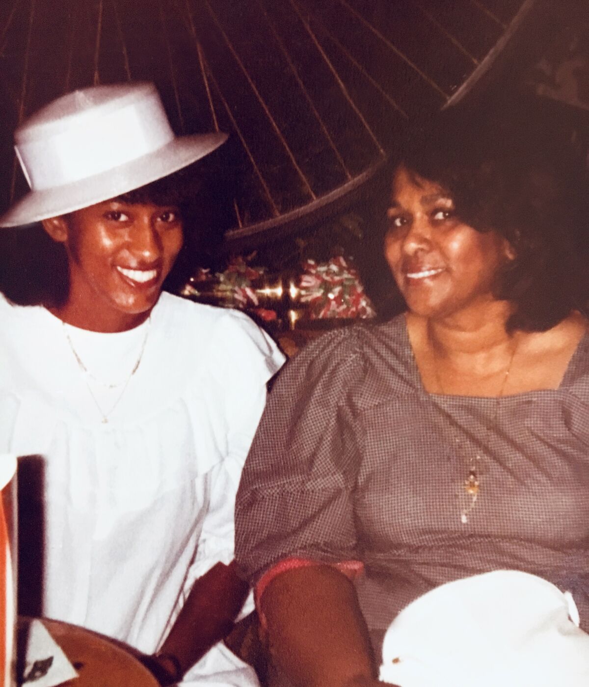 Bridgett Davis, left, with her mother, Fannie Davis.