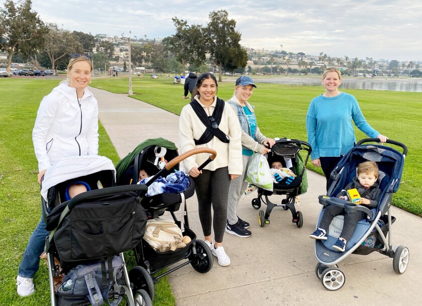 Ein Spaziergang durch Mission Bay ist für Mütter und ihre Kinder zu einer wöchentlichen Tradition geworden.