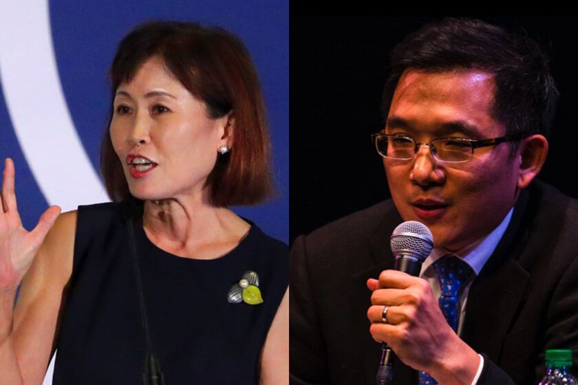 From L-R, Michelle Steel, Jay Chen