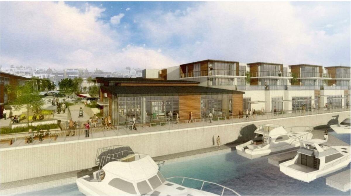 A rendering of the Newport Village project.