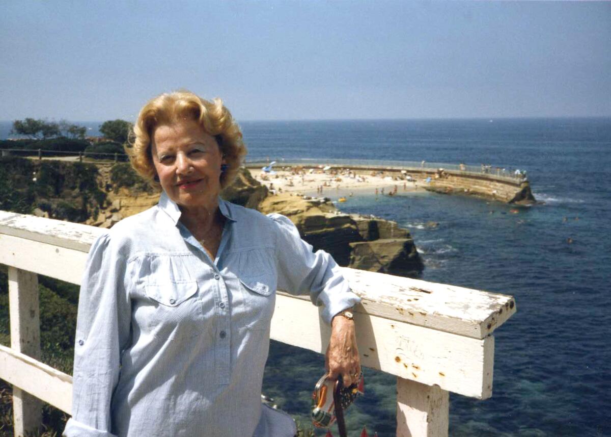 Mae Einhorn, pictured in the early 1990s, created more than 100 watercolor paintings in her later years. 