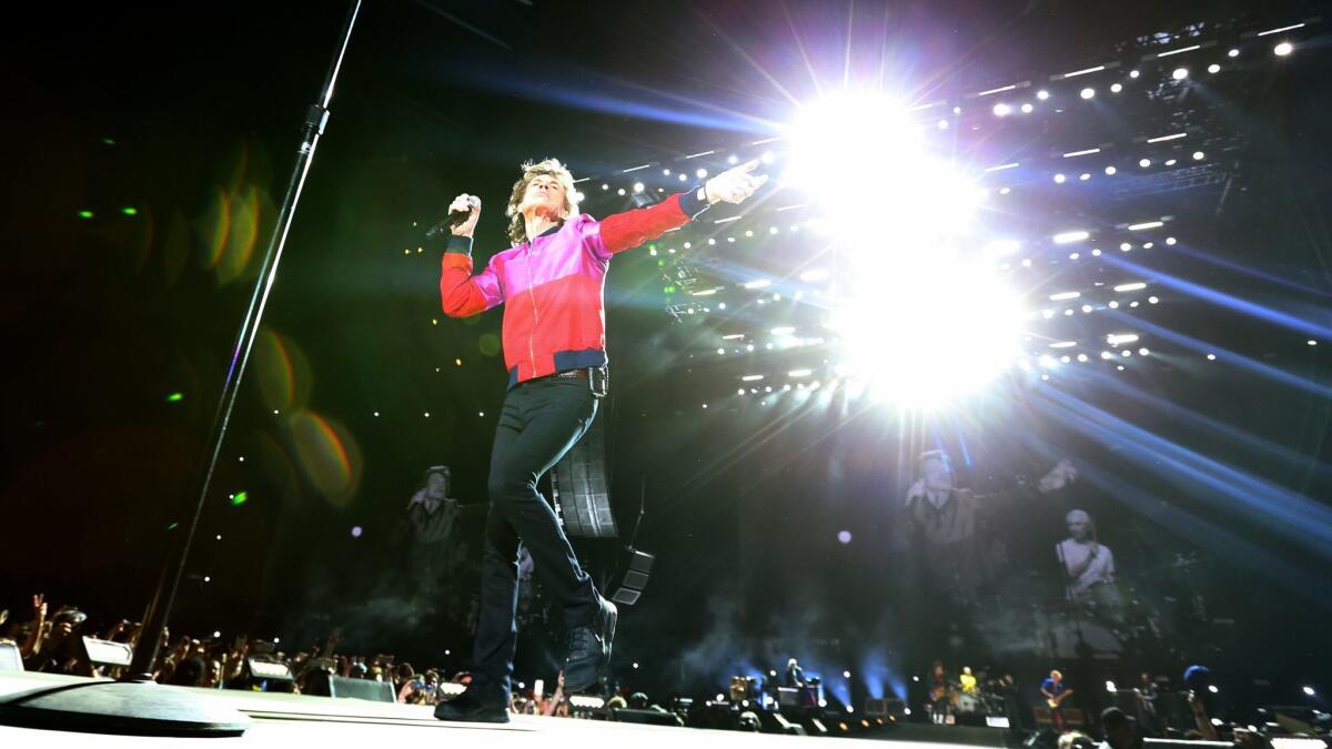 Rolling Stones singer Mick Jagger at Desert Trip festival in Indio in 2016.