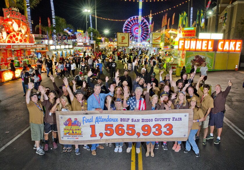 Attendance at the 2017 San Diego County Fair was the second-highest ever.