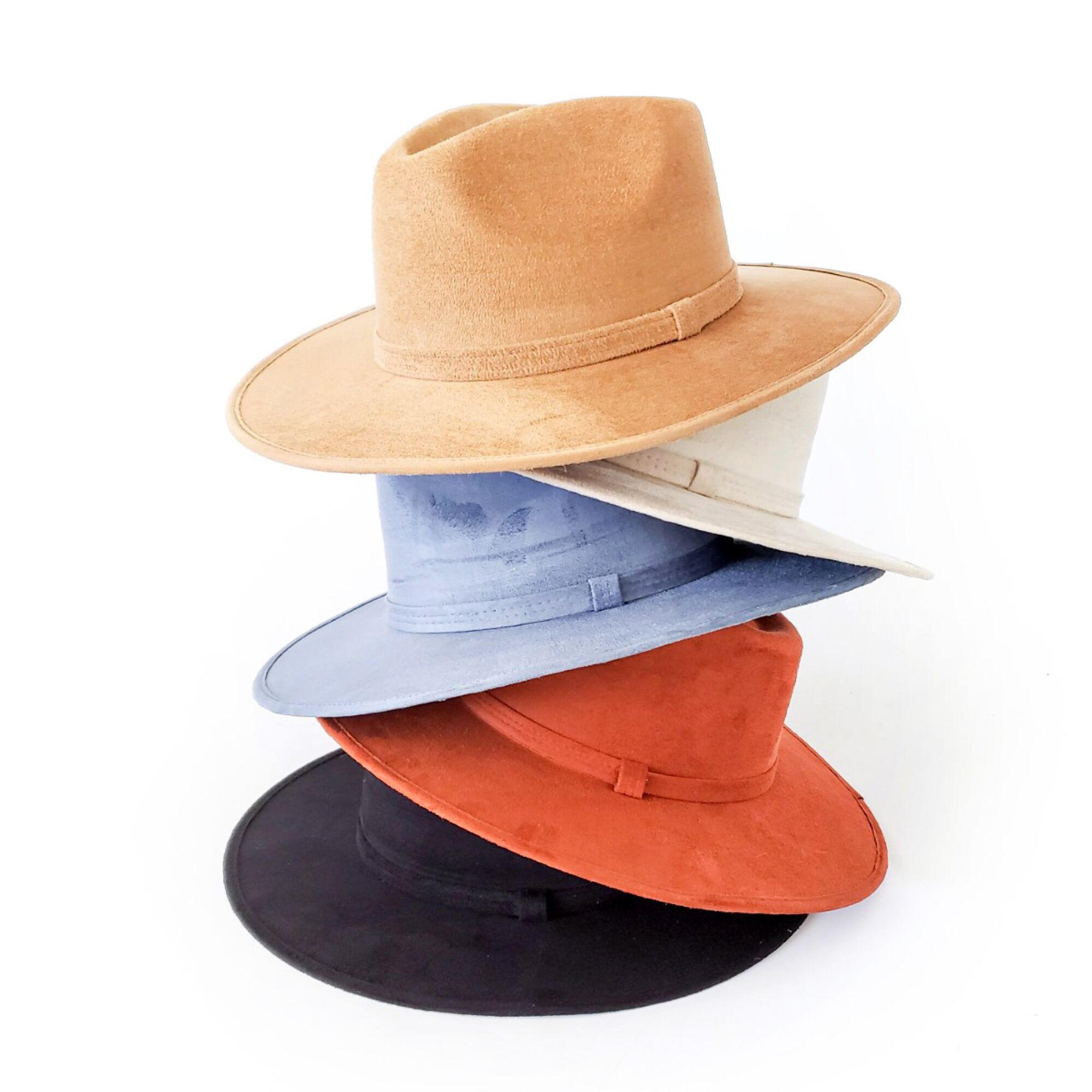 Several stacked hats.