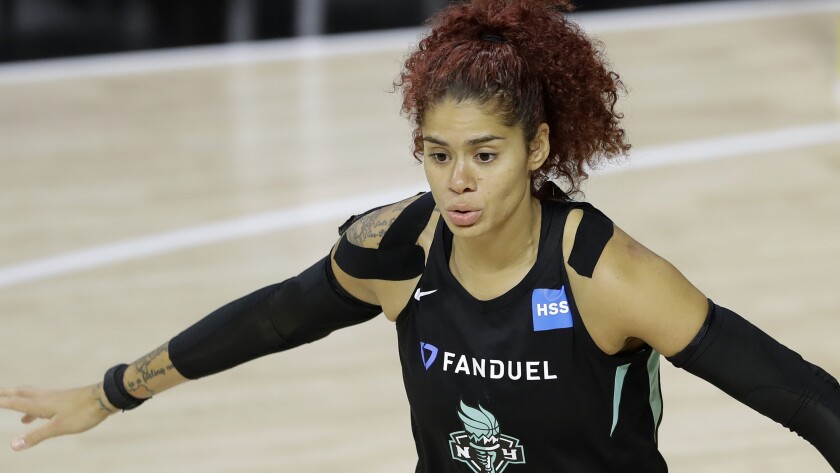 Amanda Zahui B. in action against the Sparks last season.