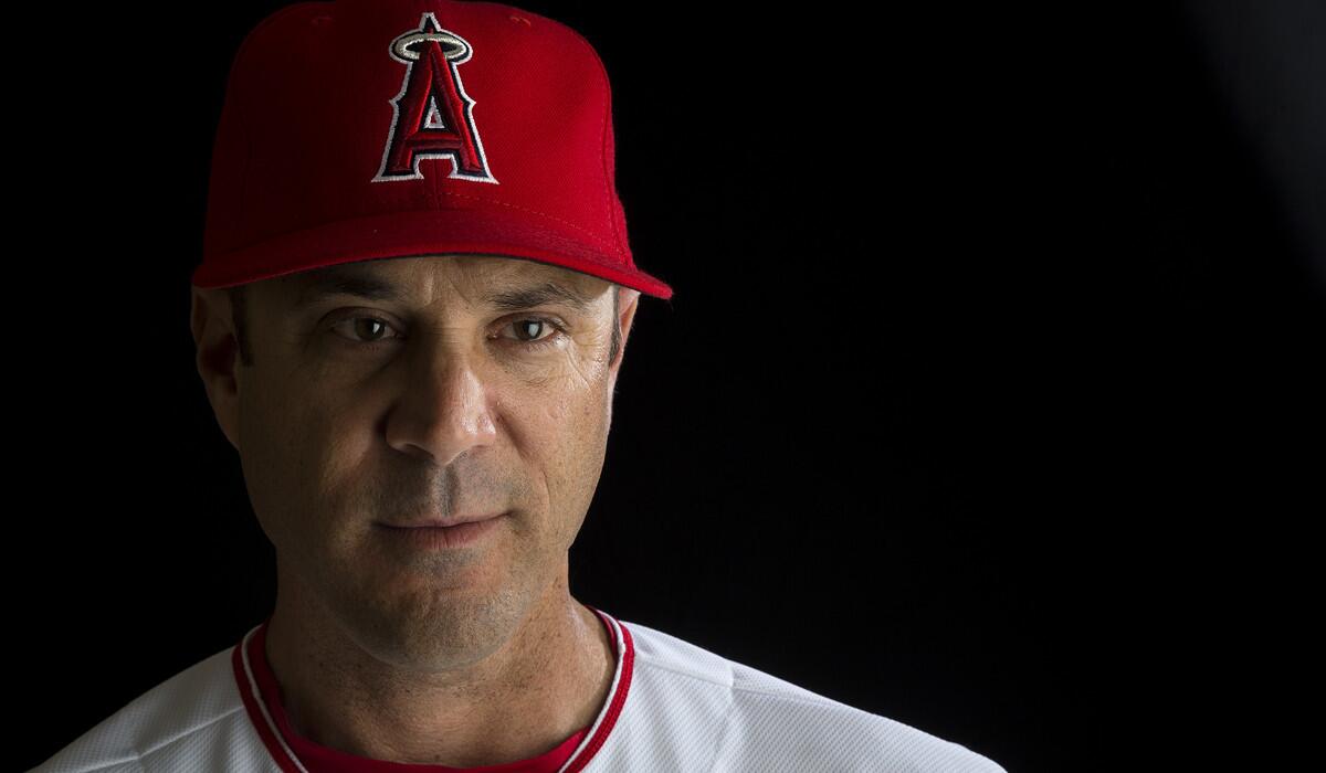 Angels bullpen coach Scott Radinsky at spring training at Tempe Diablo Stadium on Feb. 26 2016.