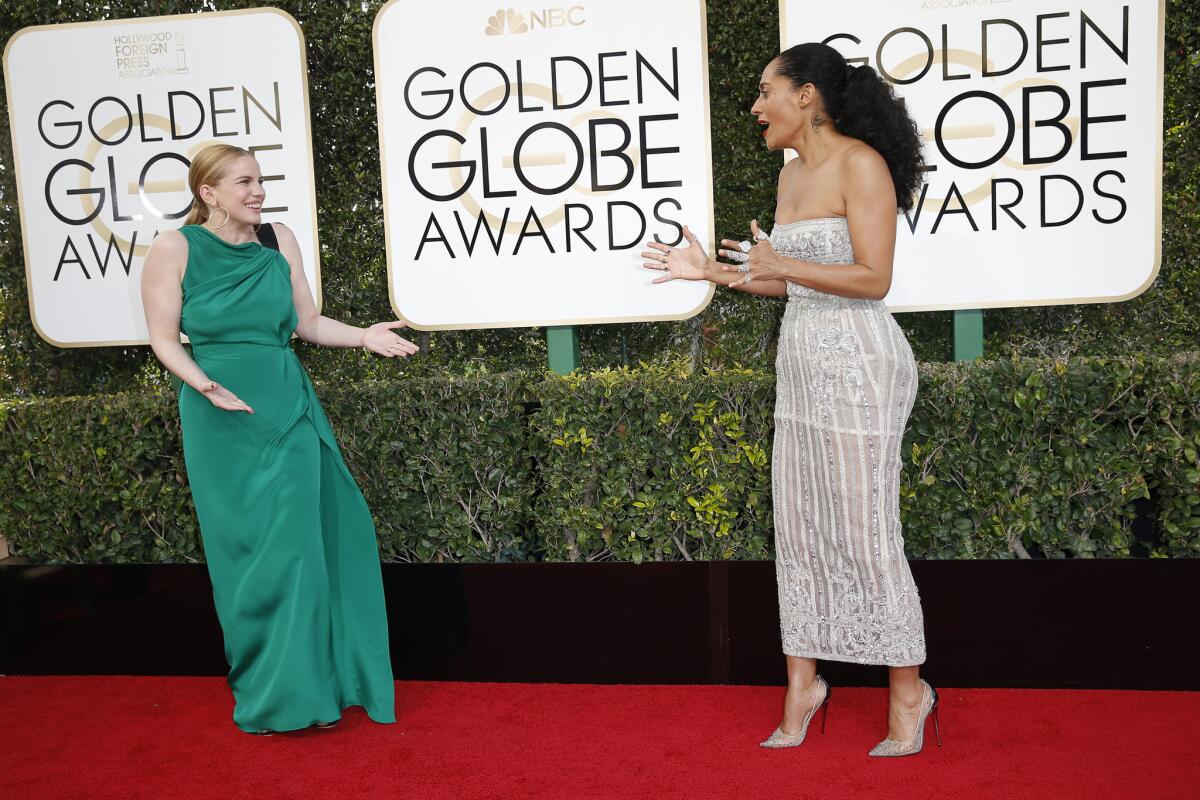 Anna Chlumsky, left, and Tracee Ellis Ross
