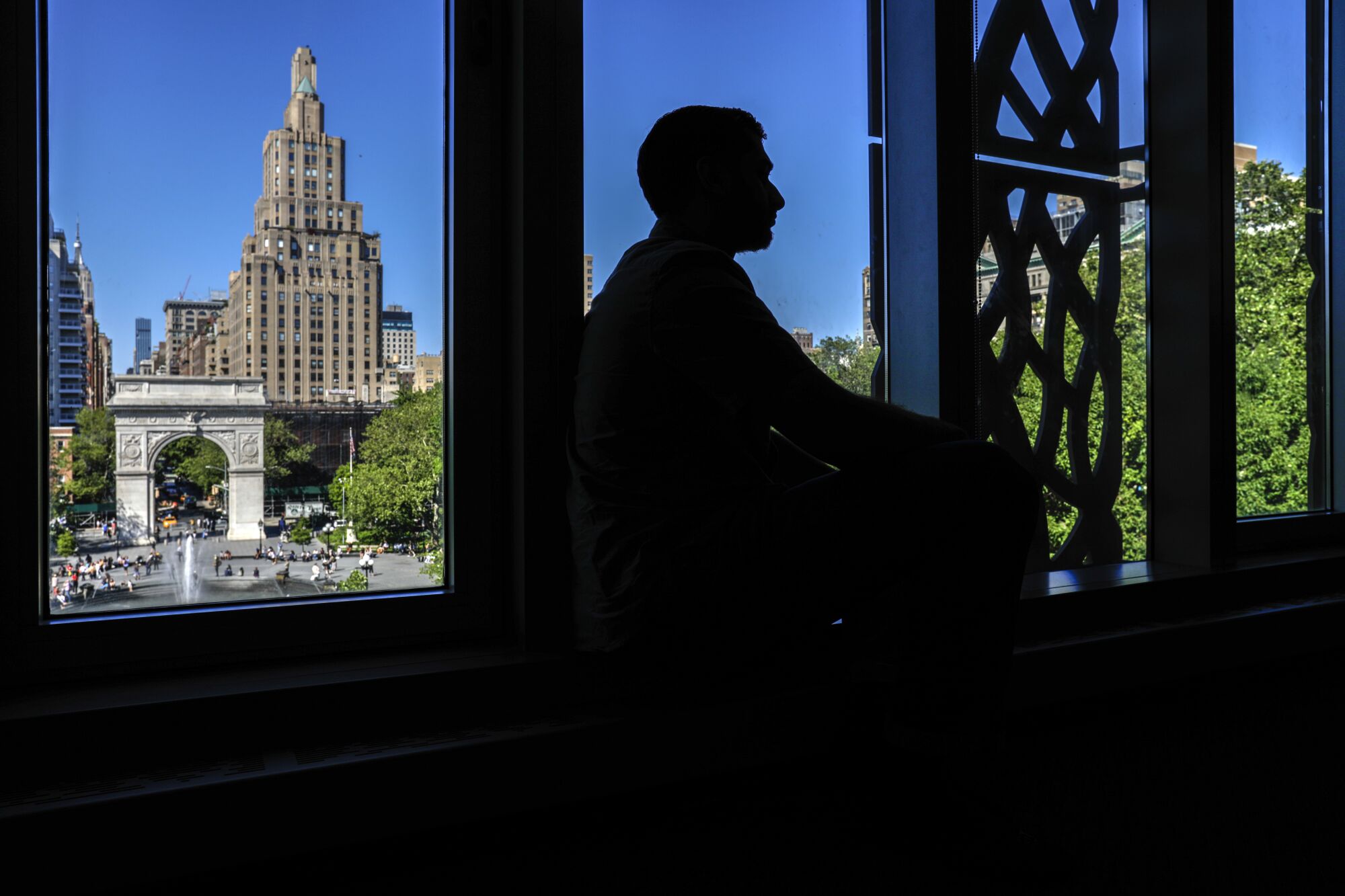 Imran Rabbani at New York University's Islamic Center. He's in his third semester at the university.