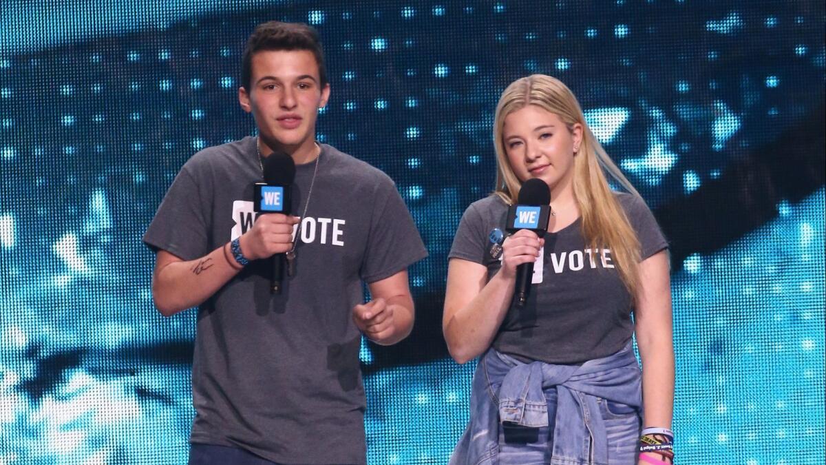 Founders of the #NeverAgain movement and organizers of the March for Our Lives, Cameron Kasky and Jaclyn Corin.