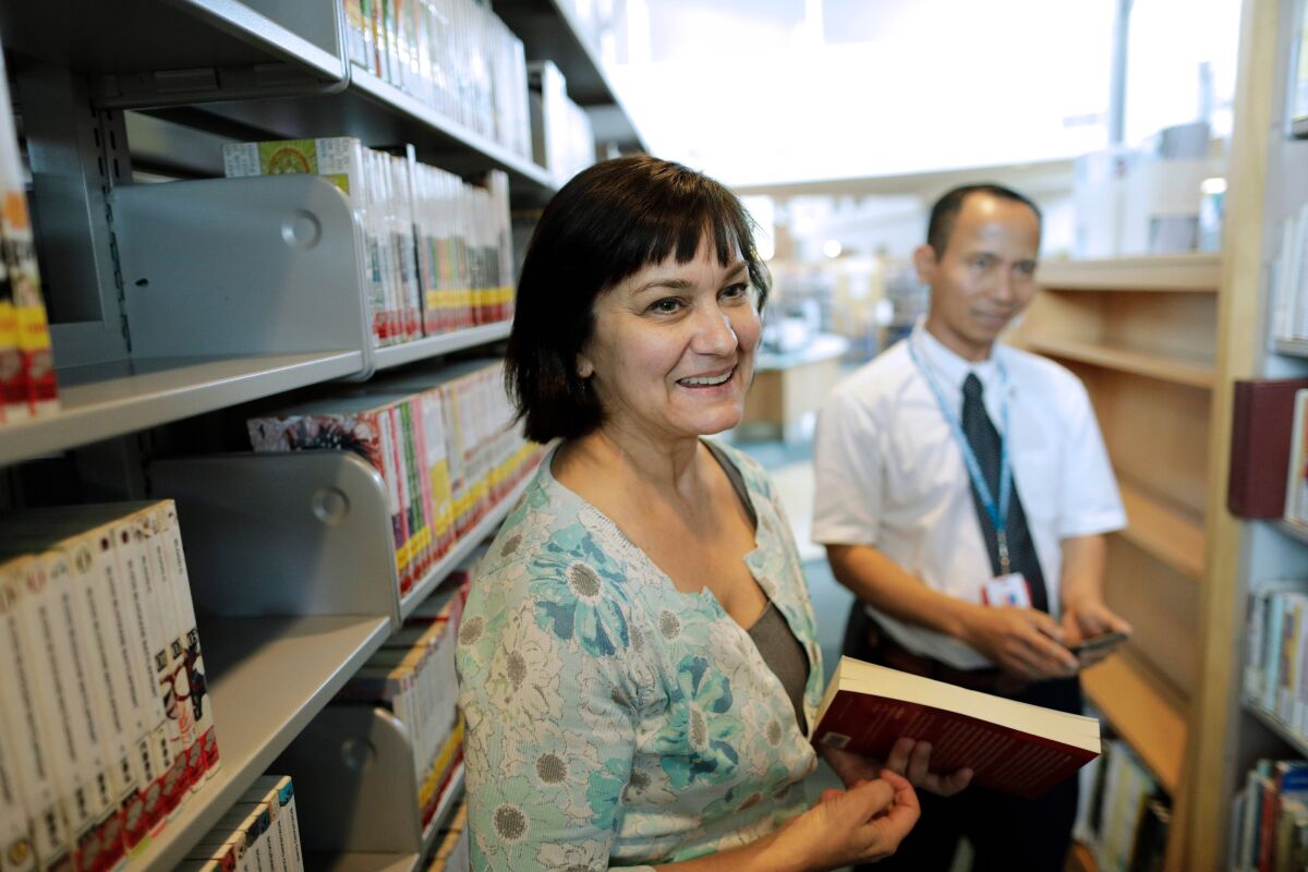 Jennifer Songster at the Mark Twain Branch of the Long Beach Public Library