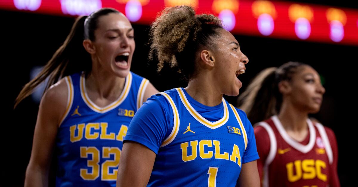UCLA women dominate rival USC to finish Big Ten play undefeated UCLA women dominate rival USC to finish Big Ten play undefeated