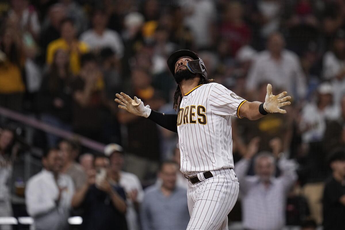Tatis homers and rookie Avila gets his 1st win as the Padres beat the  Phillies 8-0 - The San Diego Union-Tribune
