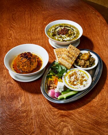 Persian dishes at Azizam